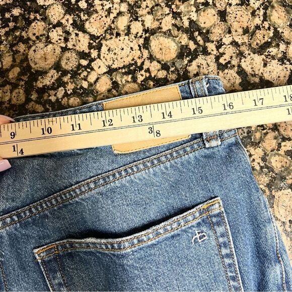 Rag & Bone Nina High Rise Ankle Cigarette Jeans Blue Denim Size 30 Buttonfly - Picture 4 of 7